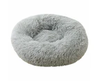 Machine Washable Calming Donut Cat And Dog Pet Bed - Light Gray- XL