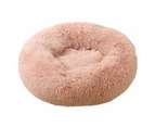 Machine Washable Calming Donut Cat And Dog Pet Bed - Pink- Medium
