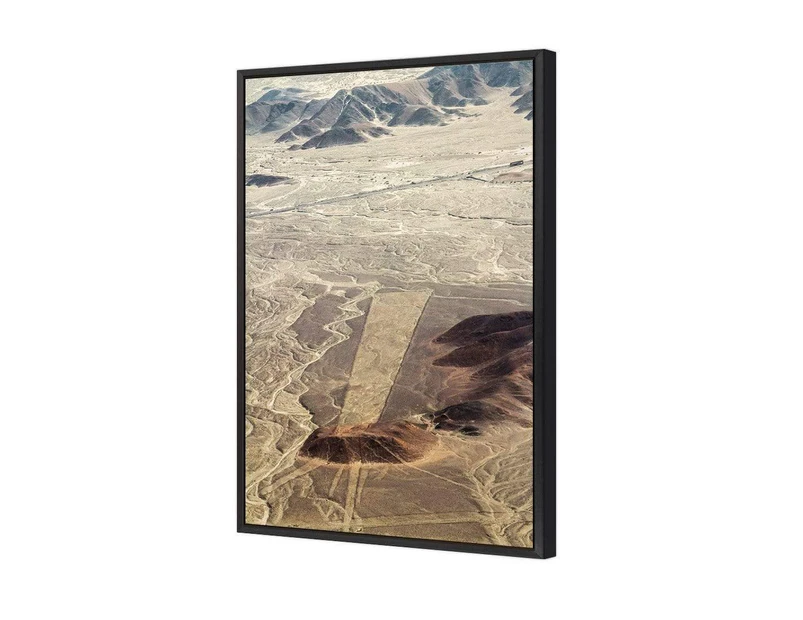 Aerial Art Black Framed Canvas Print