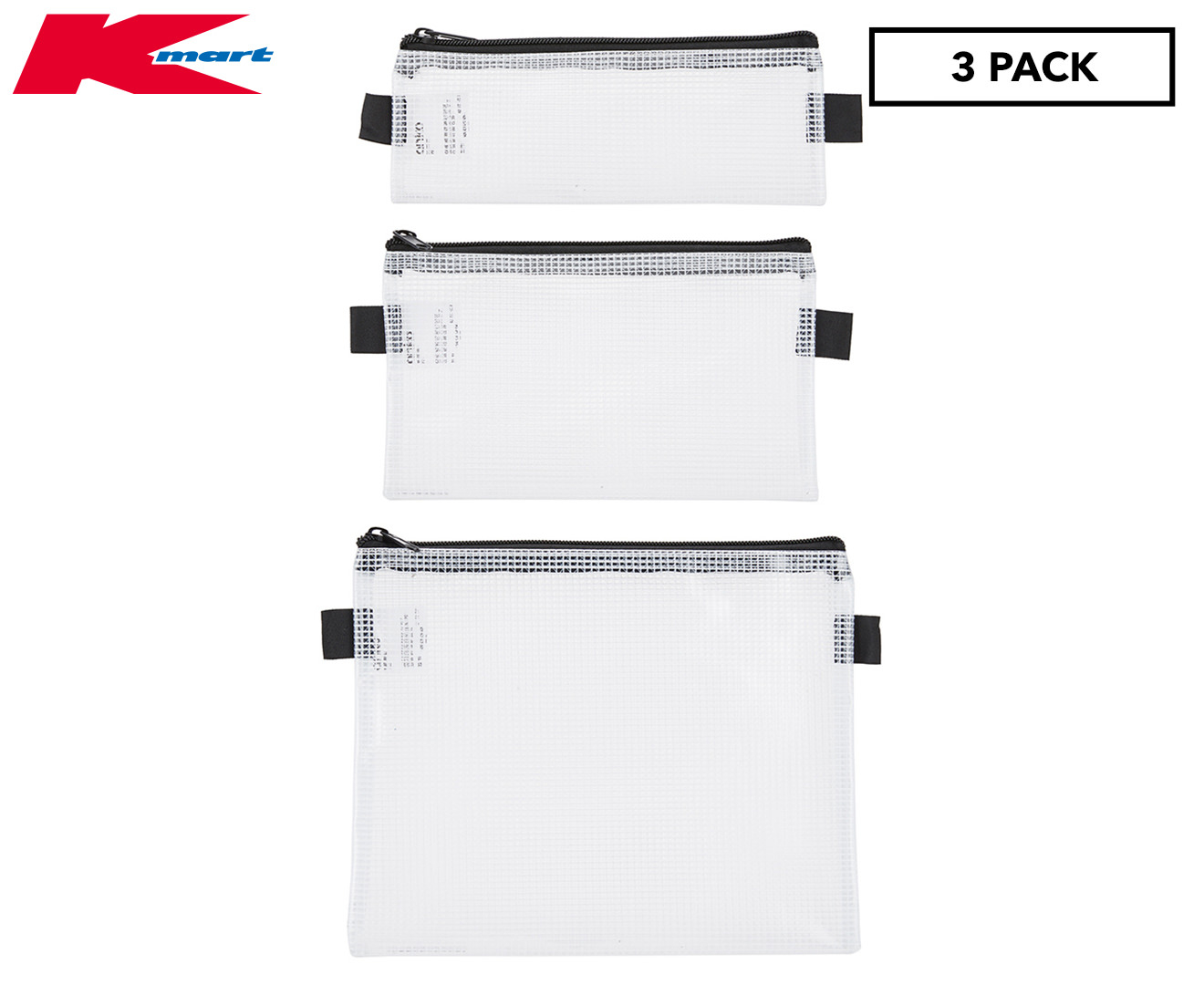 Anko by Kmart Mesh Pencil Case 3-Pack | Catch.com.au