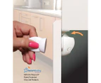 Dreambaby Adhesive Mag Locks & Key 4-Pack - White