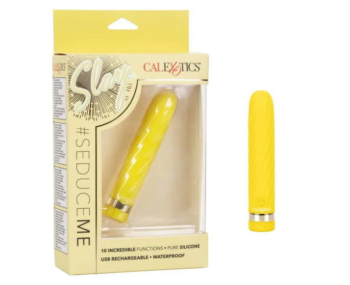 Slay® Seduceme Sm 1001 Unisex Mini Bullet Massager For Intimate Pleasure Vibrant Yellow