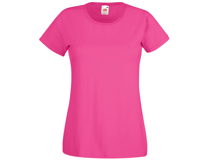 Fruit Of The Loom Ladies/Womens Lady-Fit Valueweight Short Sleeve T-Shirt (Fuchsia) - BC1354