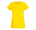 Fruit Of The Loom Ladies/Womens Lady-Fit Valueweight Short Sleeve T-Shirt (Yellow) - BC1354
