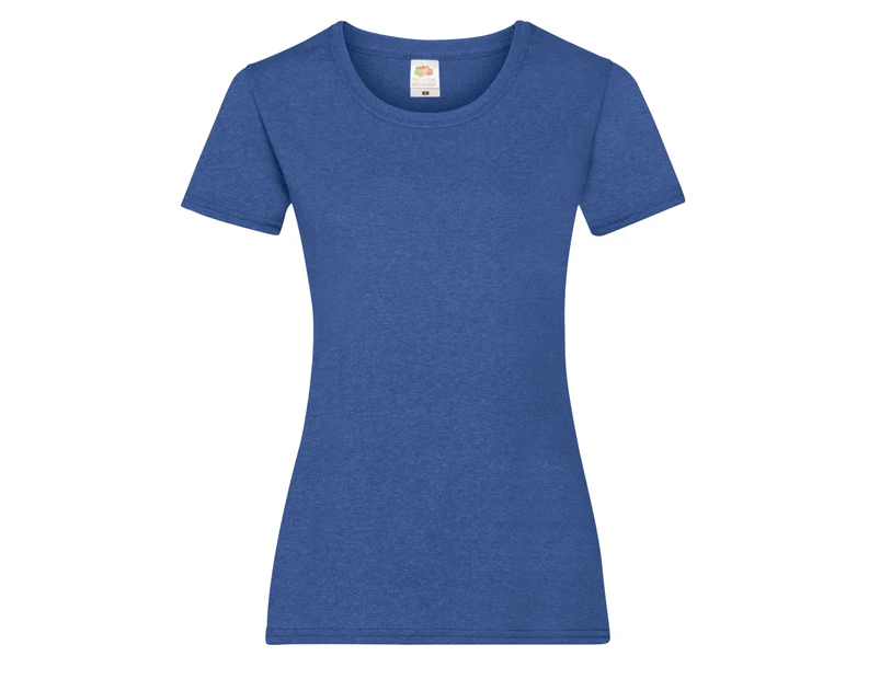 Fruit Of The Loom Ladies/Womens Lady-Fit Valueweight Short Sleeve T-Shirt (Retro Heather Royal) - BC1354