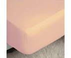 Belledorm 200 Thread Count Cotton Percale Extra Deep Fitted Sheet (Pink) - BM121