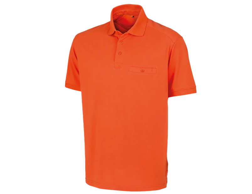 Result Mens Work-Guard Apex Short Sleeve Polo Shirt (Orange) - RW5582