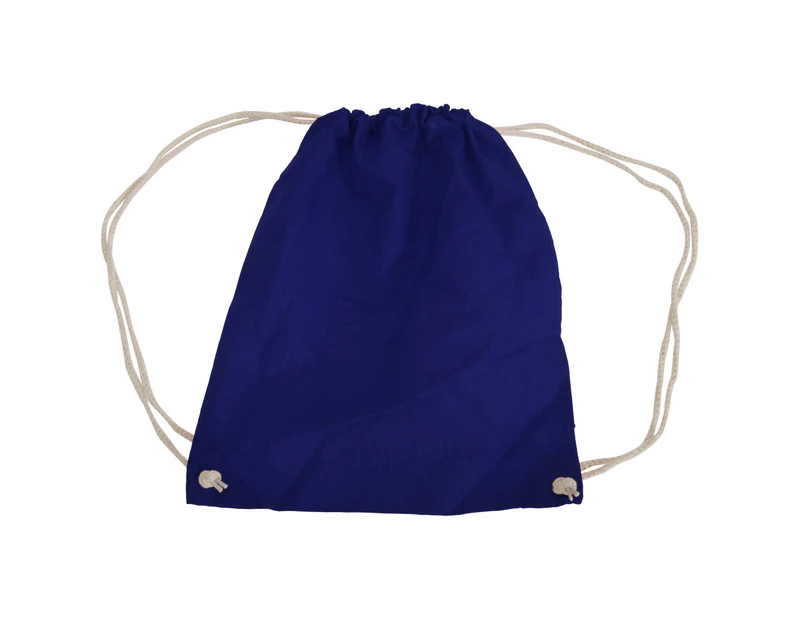 Westford Mill Cotton Gymsac Bag - 12 Litres (Pack of 2) (French Navy) - BC4327