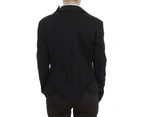 Exte Black Stretch Single Breasted Blazer Jacket Women Clothing Suits & Blazers