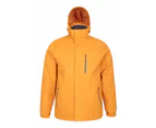 Mountain Warehouse Mens 3 in 1 Waterproof Jacket Rain Coat Softshell Inner - Yellow