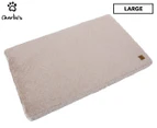 Faux Fur Padded Mattress (Beige) - Large