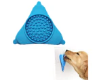 Miserwe Slow Treater Treat-Dispensing Lick Mat Bowl for Dogs and Cats Suctions to The Wall or Floor Blue