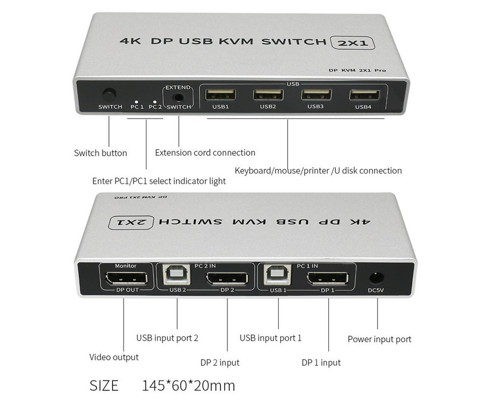 kvm switch dual monitor 144hz