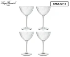 Set of 4 Luigi Bormioli 200mL Optica Martini Glasses