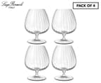 Set of 4 Luigi Bormioli 465mL Optica Cognac Glasses 1