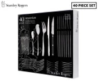 Stanley Rogers 40-Piece Amsterdam Cutlery Set - Silver/Black