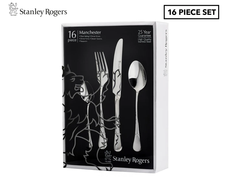 Stanley Rogers 16-Piece Manchester Cutlery Set - Silver