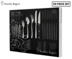 Stanley Rogers 50-Piece Chicago Cutlery Set - Silver/Black