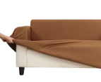 Sherwood 2-Seater Suede Sofa Cover - Rust