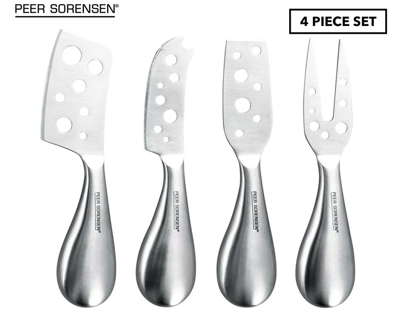 Set of 4 Peer Sorensen Stainless Steel Cheese Knives