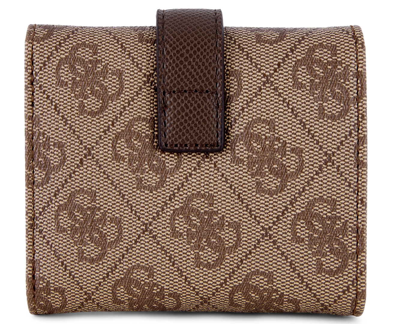 GUESS Cordelia Petite Logo Trifold Wallet - Latte Brown