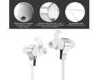 Wireless Earphones Neckband Sports bluetooth Earphone Stereo Earbuds Music Headphones with Mic White 4