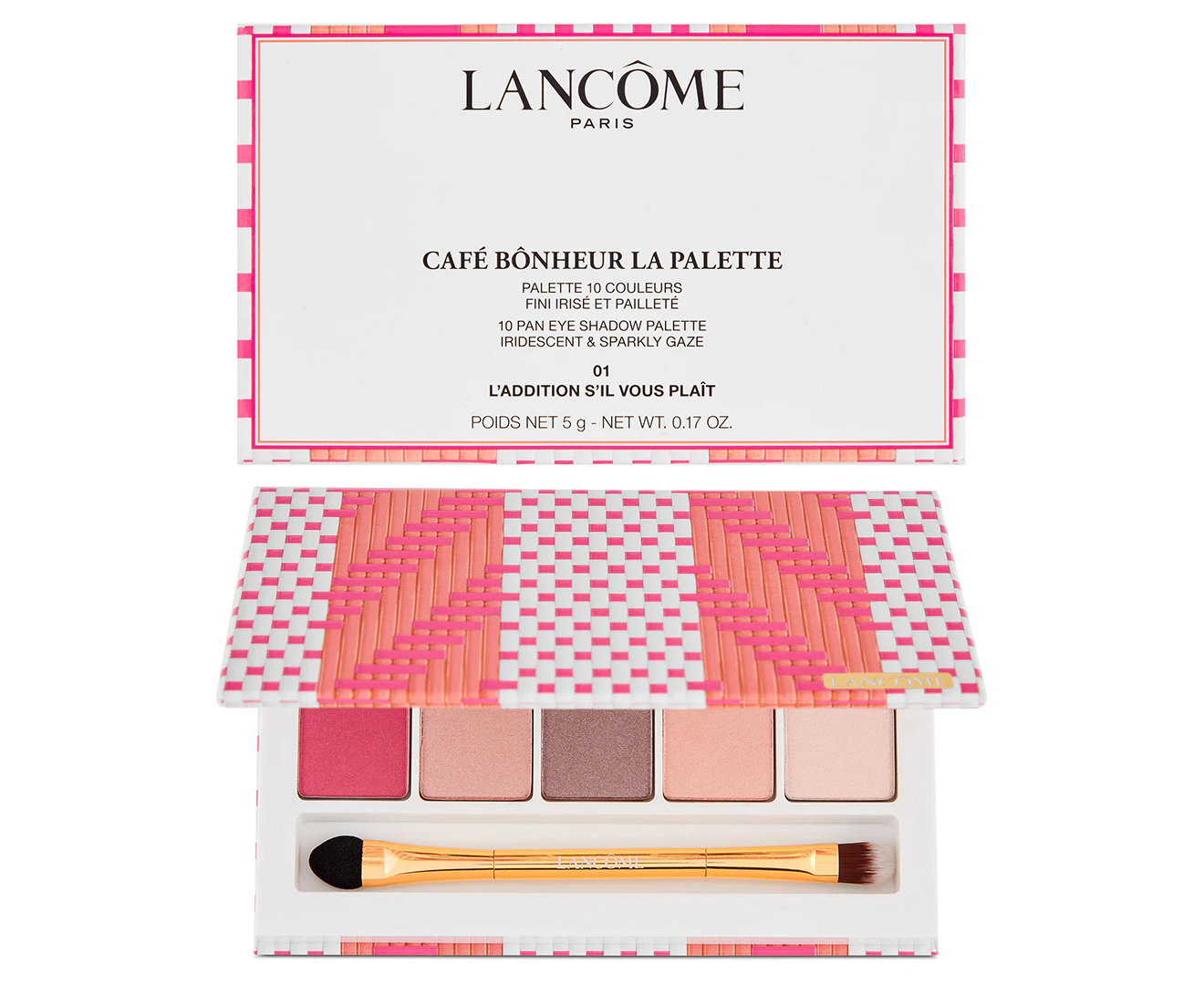 Lancome Cafe Bonheur La Palette (10x Eye Shadow) (Limited Edition)  #01 L'Addition S'il Vous Plait 5g/0.17oz