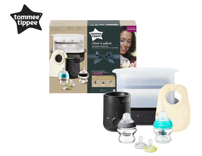 Tommee Tippee Closer To Nature New Parent Starter Set - Black