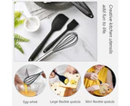 12pcs Silicone Heat-Resistant Non-Stick Kitchen Utensils Cooking Tools-Black