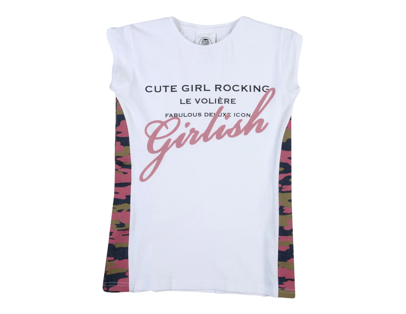 Le Volière Girl T-shirts - White