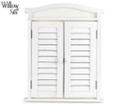 Willow & Silk Shutter Frame Wall Mirror - White