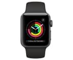 Apple Watch Series 3 (GPS) 38mm Space Grey Case with Black Sport Band 2