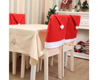 Christmas Chair Covers Set of 6 Christmas Decoration Santa Hat Chair Back Covers