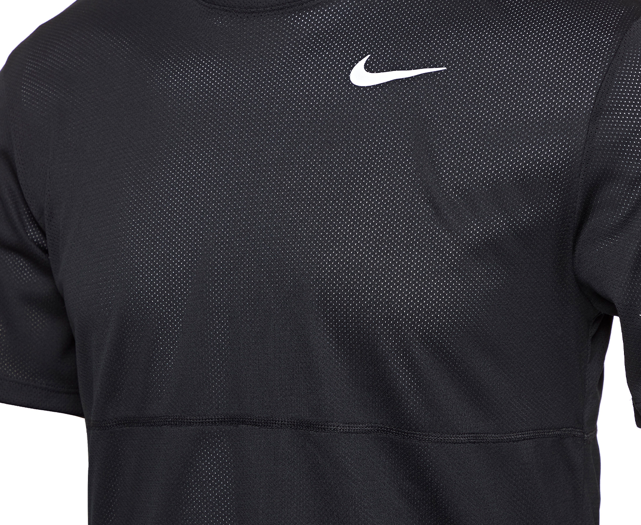 Nike Men's Breathe Running Tee / T-Shirt / Tshirt - Black/Reflective ...