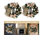 Christmas Door Wreath Christmas Decoration Artificial Garland Wreaths-Gold
