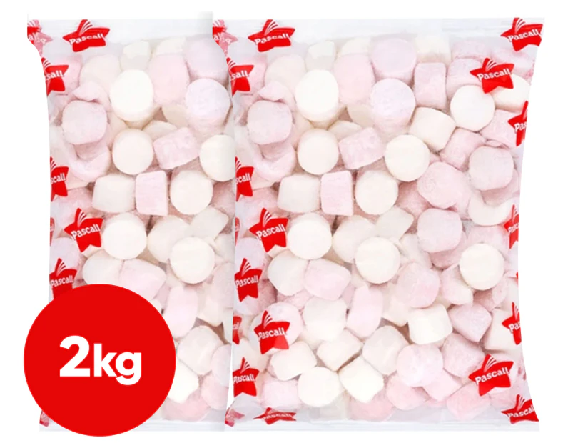 2 x Pascall Marshmallows The Big Softie Pink & White 1kg