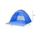 Mountview Pop Up Beach Tent Caming Portable Shelter Shade 4 Person Tents Fish - Blue