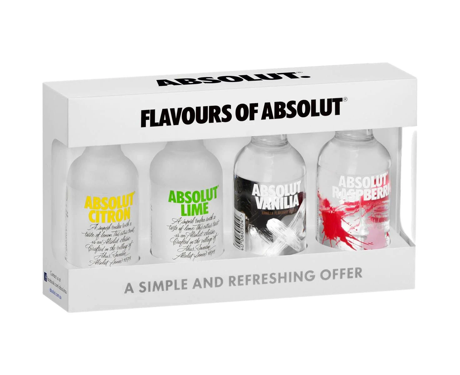 Absolut 'Flavours of Absolut' Gift Pack (4x50ML)