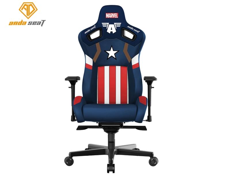 Anda Seat Marvel Captain America Edition Gaming Chair - Blue/White/Red