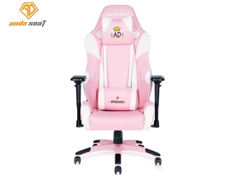 Anda Seat Soft Kitty Gaming Chair - Pink/White