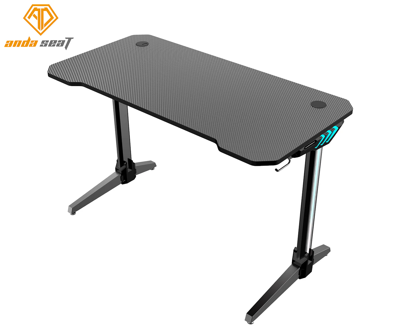 Anda Seat Mask 2 LED Gaming Desk - Black