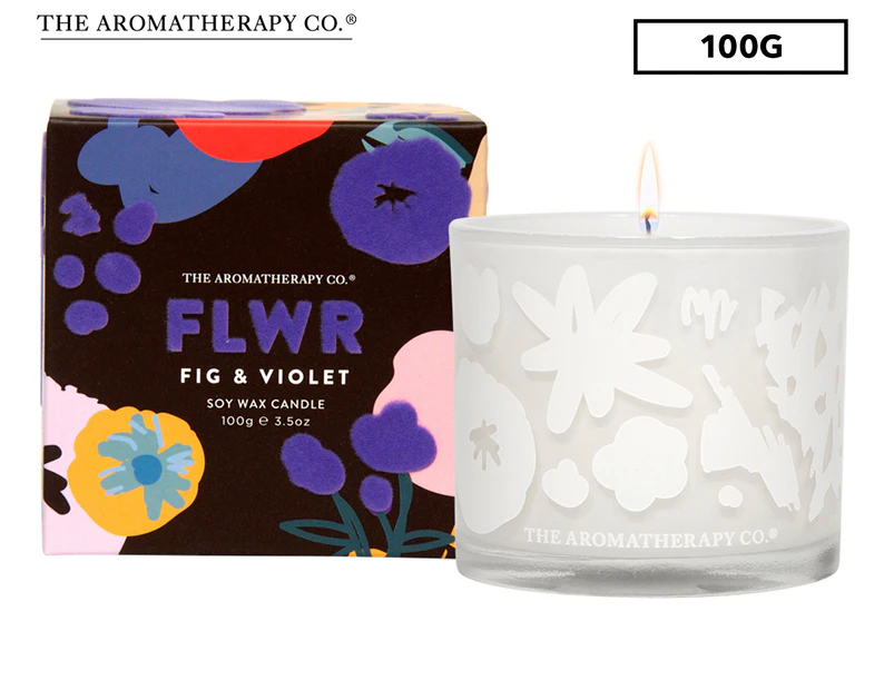 The Aromatherapy Co. Fig & Violet FLWR Soy Wax Candle 100g