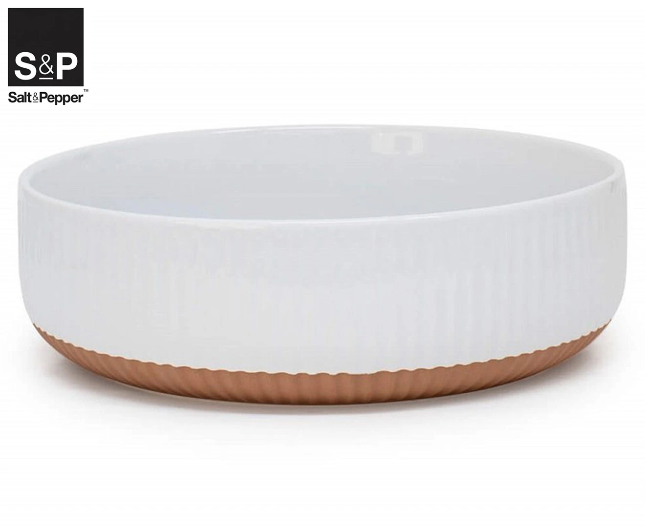 Salt & Pepper 26x8cm Amana Serving Bowl - White