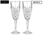 Set of 2 Tempa 200mL Ophelia Champagne Glasses - Clear
