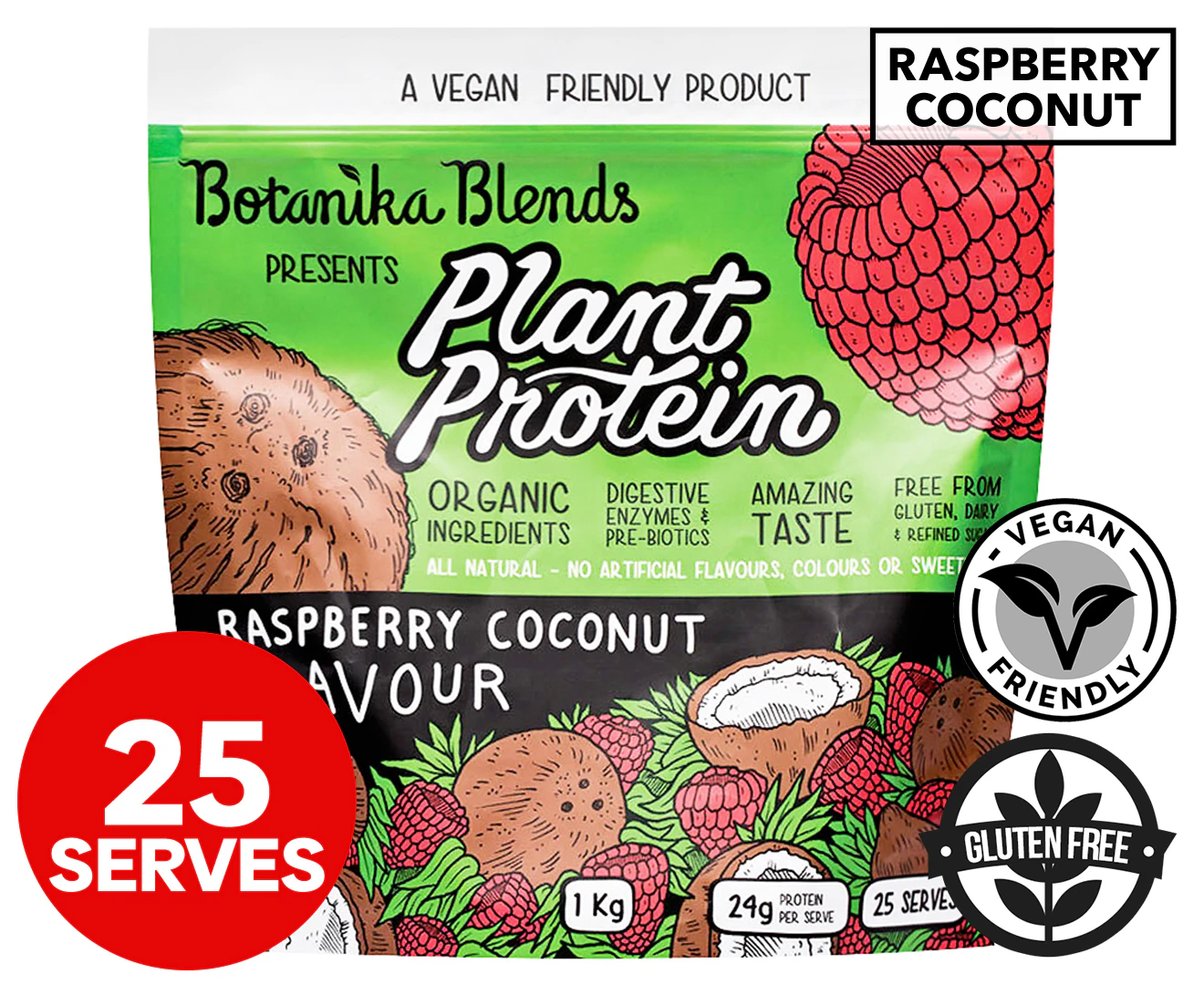 Botanika Blends Plant Protein Raspberry Coconut 1kg / 25 Serves