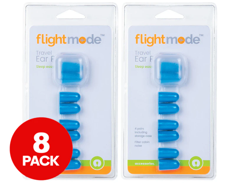 2 x Flight Mode Memory Foam Ear Plugs 4pk