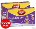 2 x Nyal Cough, Cold & Flu Day/Night Tablets 24pk 1