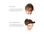 (Natural Black) - Remy Clip in Bangs Human Hair Front Fringe Air Bangs Hair Extensions Bang Hair Clips for Women Natural Black