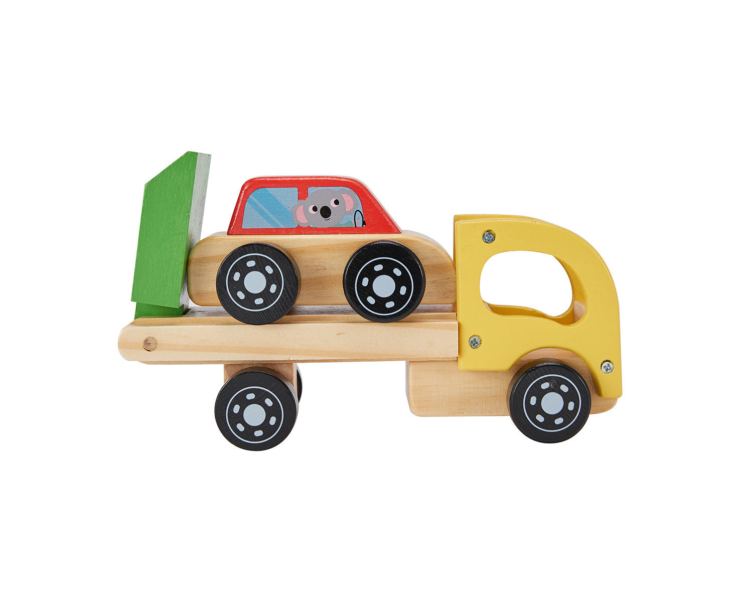 Kids Wooden Car Carrier Truck Toy (Wood) movable tray and car-Age: 18 ...