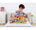 Kids Wooden stacking building Blocks 100 Pcs - Rec. Age: 24 months +